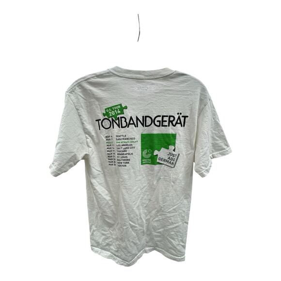 Tonbandgerat German Indie Pop Band 2014 US Tour 2 Sided T Shirt Medium White - Picture 3 of 3